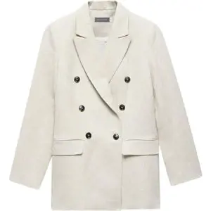 Mint Velvet Neutral Double Breasted Blazer